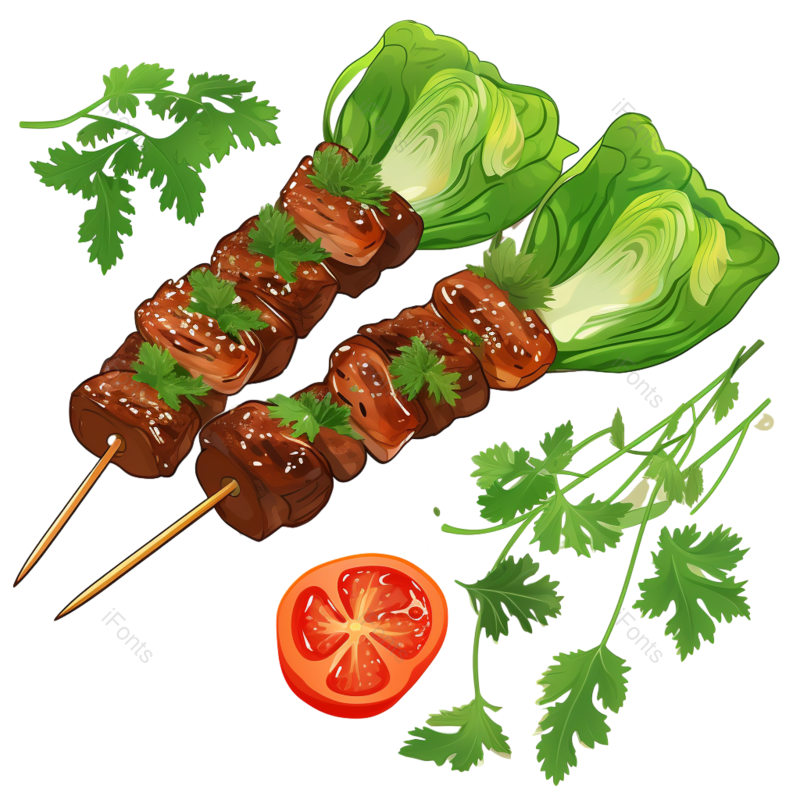 餐具图片,夏天元素,传统PNG,蔬菜免抠素材